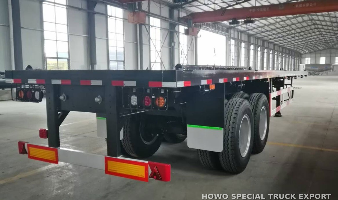 Semi-remorque plateau porte-conteneurs 2 essieux 20 ft 2 AXLE 20FT FLATBED CONTAINER TRAILER — photo de détail 1 sur 4