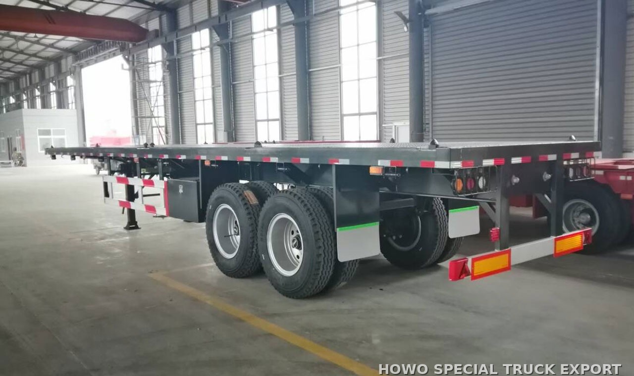 Semi-remorque plateau porte-conteneurs 2 essieux 20 ft 2 AXLE 20FT FLATBED CONTAINER TRAILER — photo de détail 2 sur 4