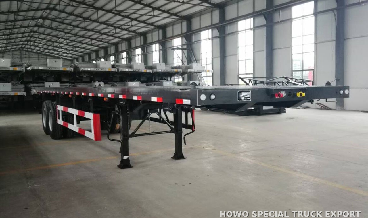 Semi-remorque plateau porte-conteneurs 2 essieux 20 ft 2 AXLE 20FT FLATBED CONTAINER TRAILER — photo de détail 3 sur 4