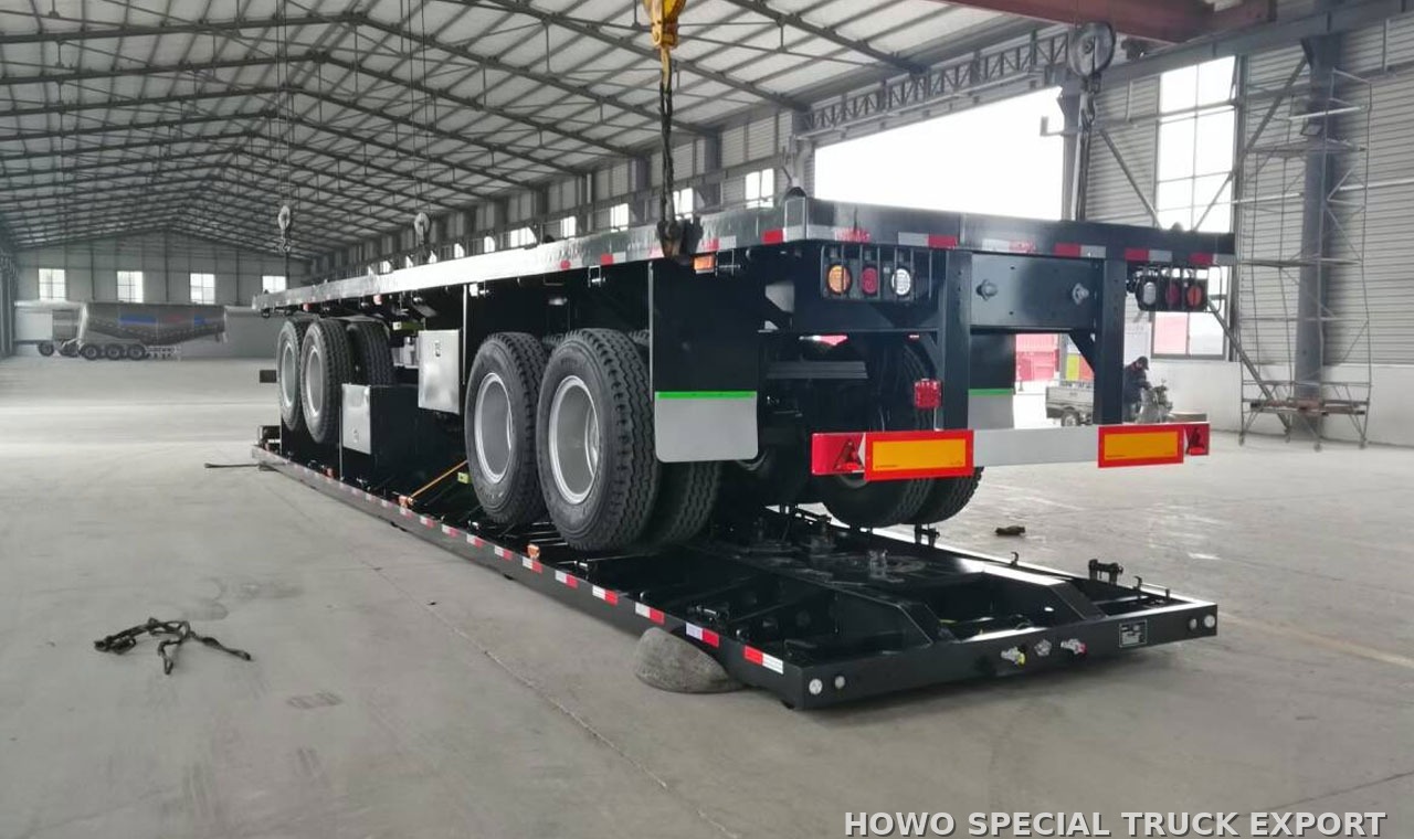 Semi-remorque plateau porte-conteneurs 2 essieux 20 ft 2 AXLE 20FT FLATBED CONTAINER TRAILER — photo de détail 4 sur 4