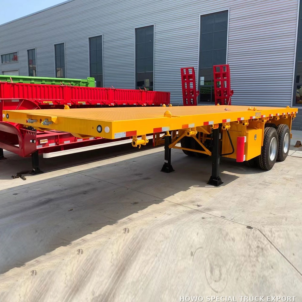 Semi-remorque plateau porte-conteneurs 2 essieux 20 ft 2 AXLE 20FT FLATBED CONTAINER TRAILER — photo 2 sur 6