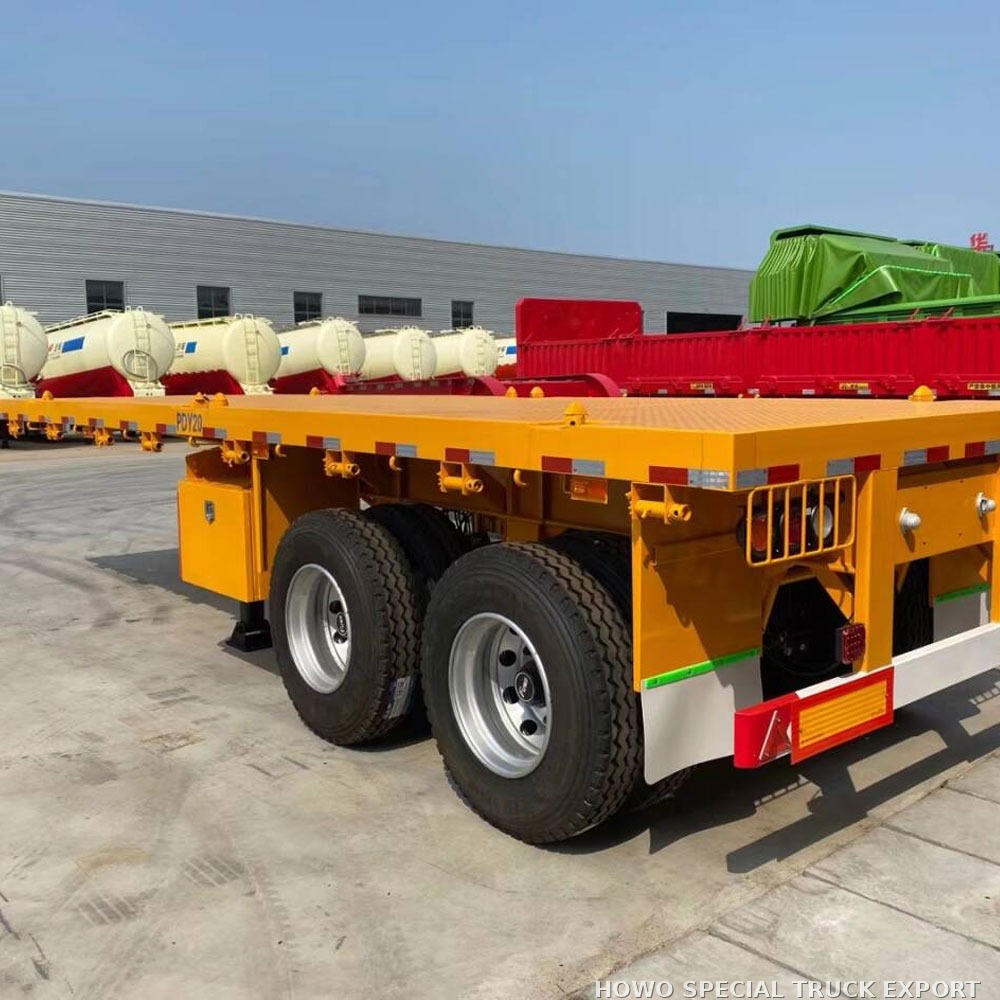Semi-remorque plateau porte-conteneurs 2 essieux 20 ft 2 AXLE 20FT FLATBED CONTAINER TRAILER — photo 3 sur 6