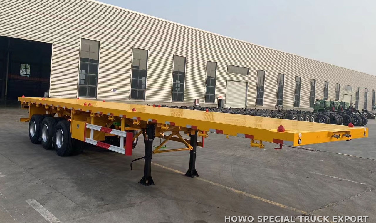 Semi-remorque plateau porte-conteneurs 3 essieux 40 ft 3 AXLE 40FT FLATBED CONTAINER TRAILER — photo de détail 2 sur 4