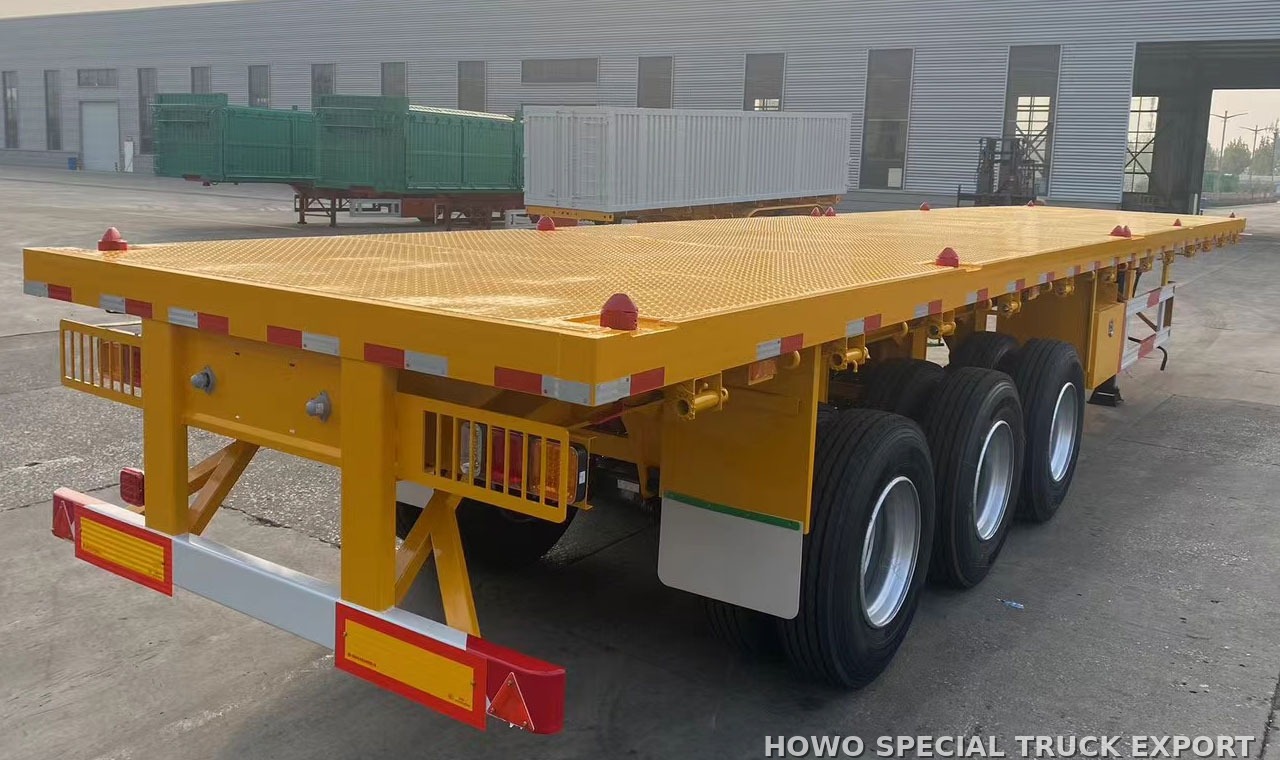 Semi-remorque plateau porte-conteneurs 3 essieux 40 ft 3 AXLE 40FT FLATBED CONTAINER TRAILER — photo de détail 3 sur 4
