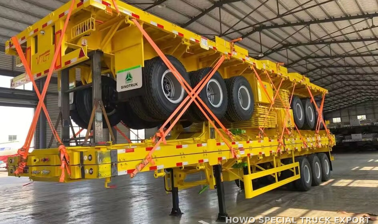 Semi-remorque plateau porte-conteneurs 3 essieux 40 ft 3 AXLE 40FT FLATBED CONTAINER TRAILER — photo de détail 4 sur 4