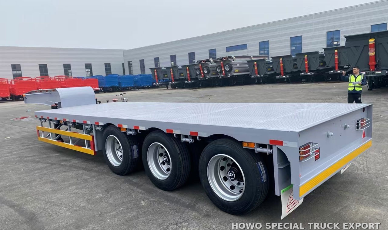 Semi-remorque surbaissée porte-engins 3 essieux 60 t 3 AXLE 60TON LOWBED TRAILER — photo de détail 2 sur 4