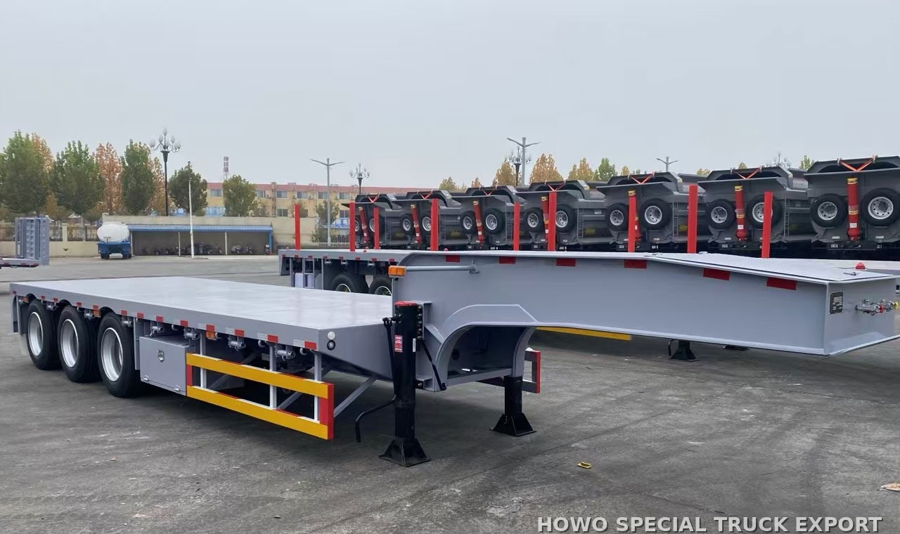 Semi-remorque surbaissée porte-engins 3 essieux 60 t 3 AXLE 60TON LOWBED TRAILER — photo de détail 3 sur 4