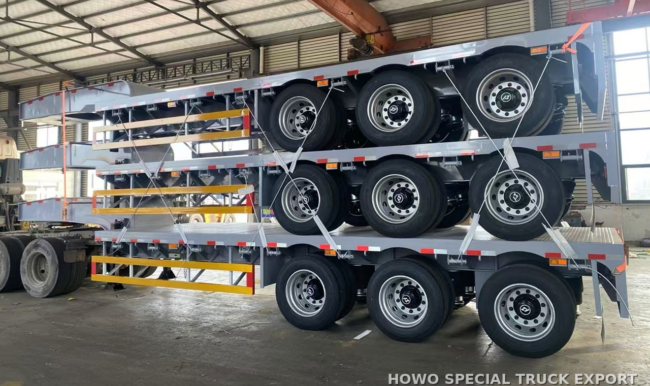 Semi-remorque surbaissée porte-engins 3 essieux 60 t 3 AXLE 60TON LOWBED TRAILER — photo de détail 4 sur 4