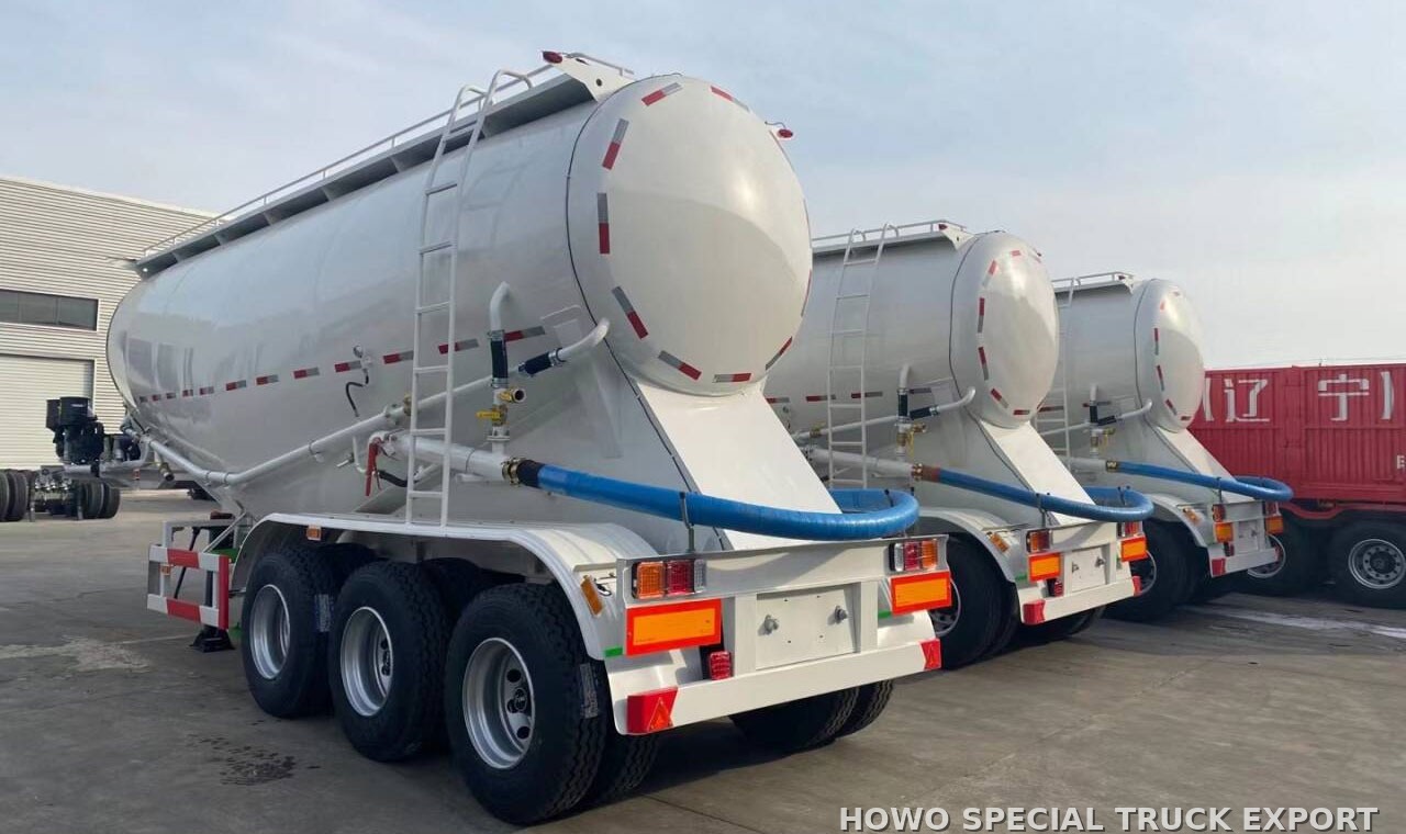 Semi-remorque citerne à ciment 3 essieux 45 t 3 AXLE BULKER CEMENT 45TON — photo de détail 1 sur 4