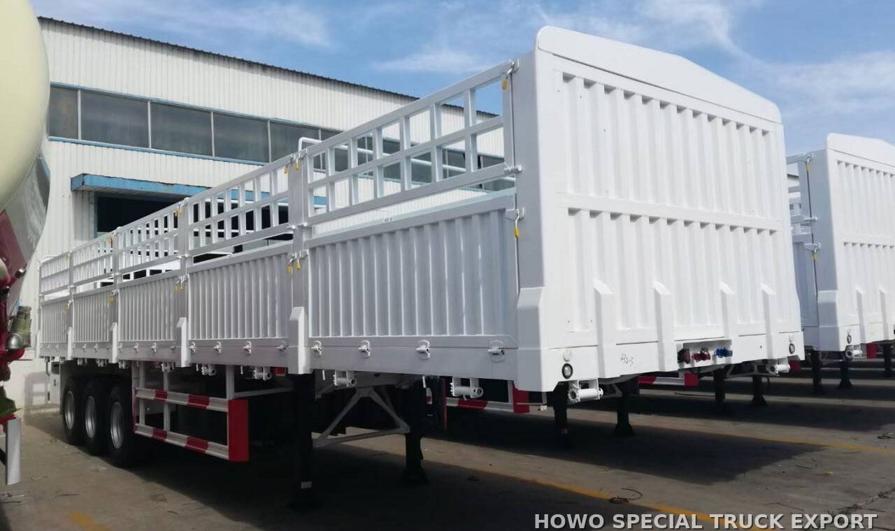 Semi-remorque à ridelles 3 essieux 60 t 3 AXLE FENCE CARGO 60TON — photo de détail 1 sur 4