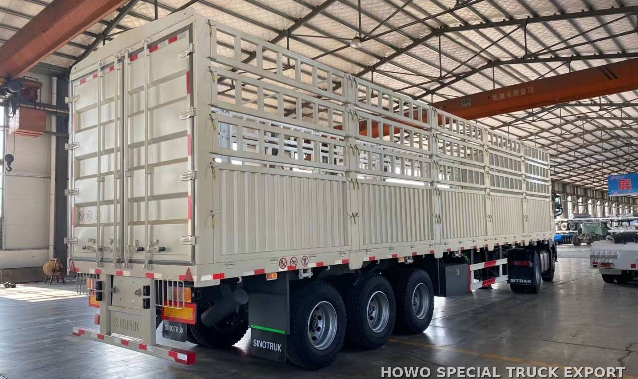 Semi-remorque à ridelles 3 essieux 60 t 3 AXLE FENCE CARGO 60TON — photo de détail 4 sur 4