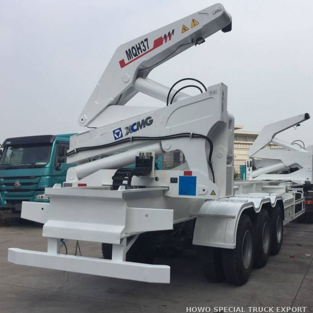 Semi-remorque à chargement latéral 3 essieux 40 ft avec grue XCMG 3 AXLE SIDE LOADER CRANE TRAILER — photo 6 sur 6