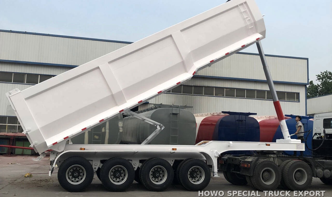 Semi-remorque benne 4 essieux 40 m³ 80 t 4 AXLE DUMP TRAILER 40CBM 80TON — photo de détail 3 sur 4
