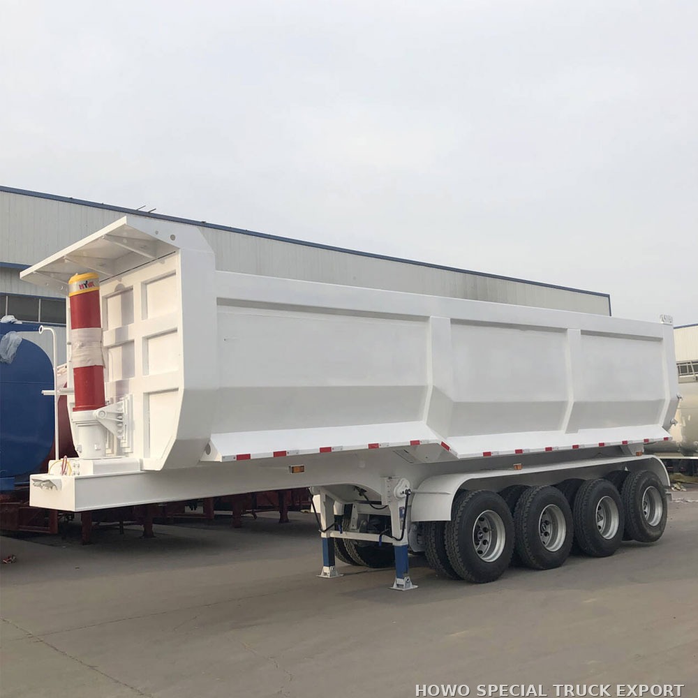 Semi-remorque benne 4 essieux 40 m³ 80 t 4 AXLE DUMP TRAILER 40CBM 80TON — photo 2 sur 6