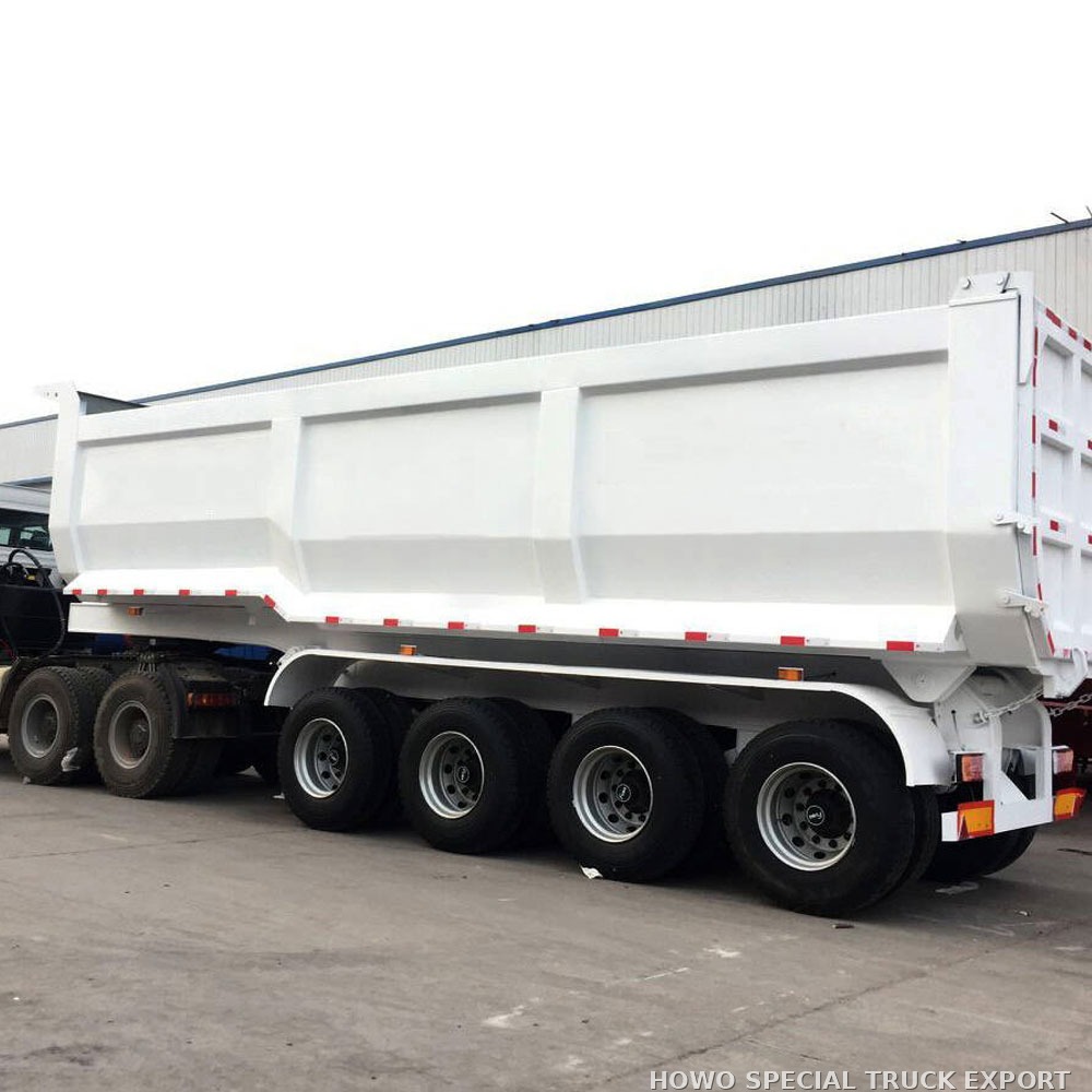 Semi-remorque benne 4 essieux 40 m³ 80 t 4 AXLE DUMP TRAILER 40CBM 80TON — photo 3 sur 6