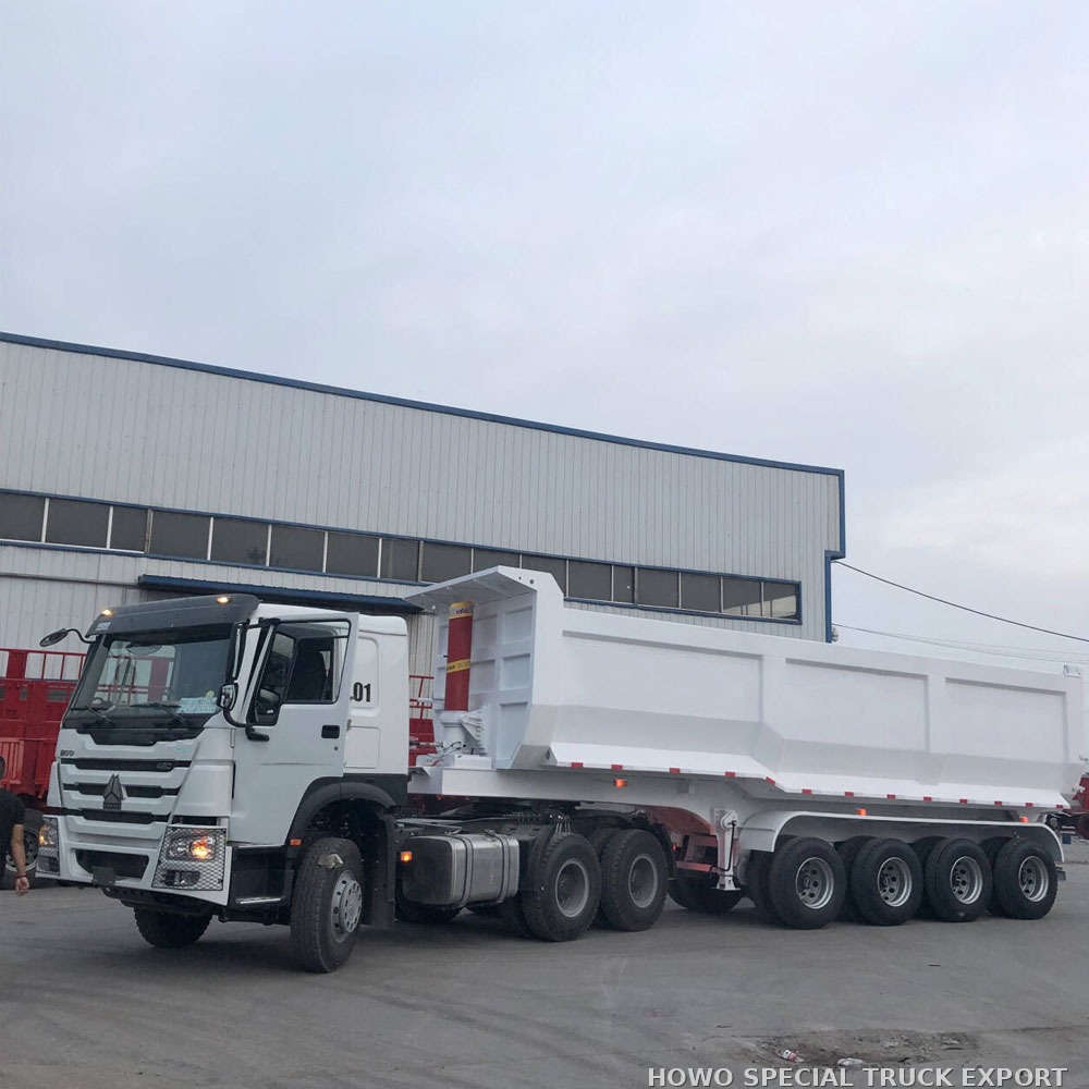 Semi-remorque benne 4 essieux 40 m³ 80 t 4 AXLE DUMP TRAILER 40CBM 80TON — photo 4 sur 6