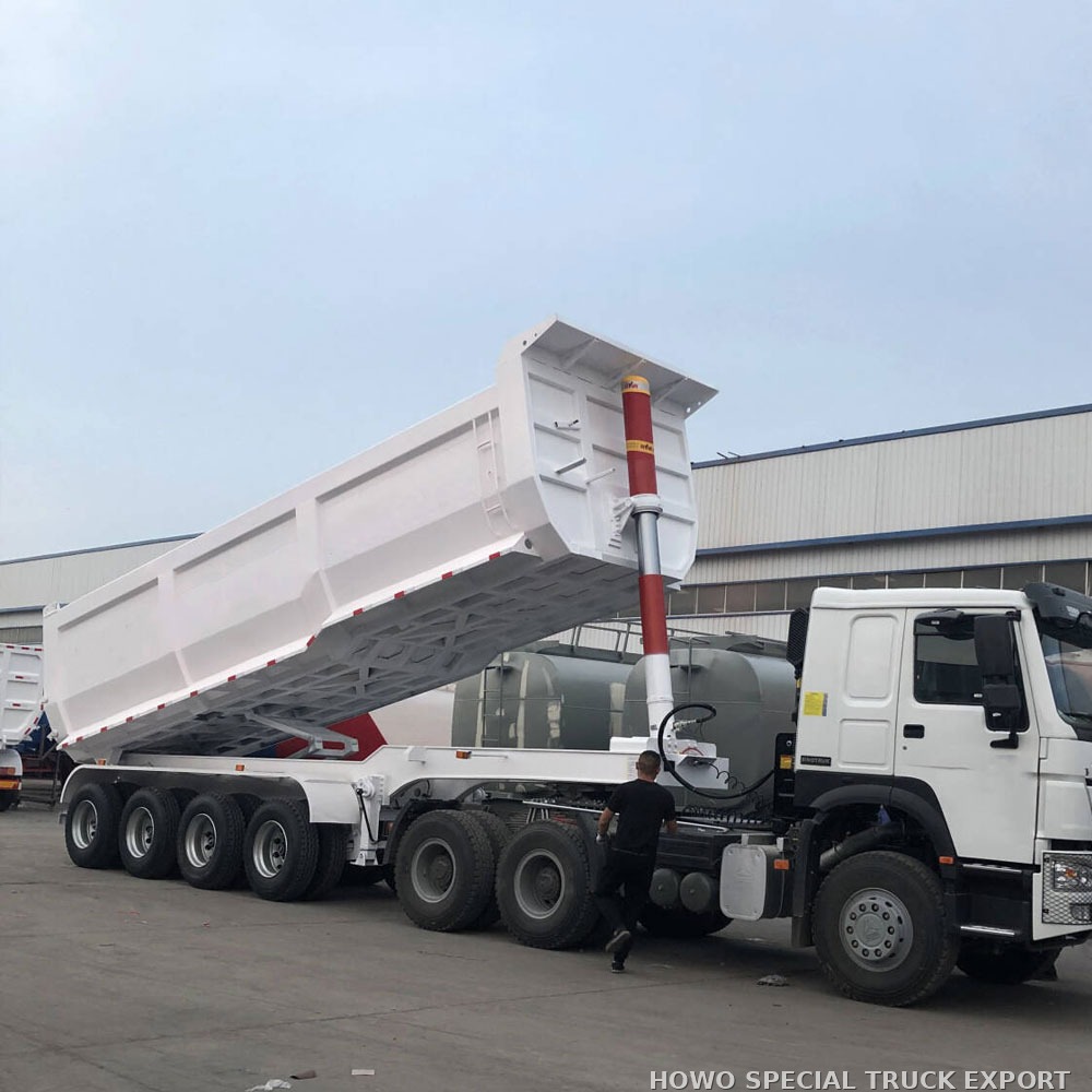 Semi-remorque benne 4 essieux 40 m³ 80 t 4 AXLE DUMP TRAILER 40CBM 80TON — photo 6 sur 6