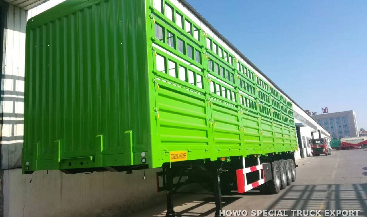 Semi-remorque à ridelles 4 essieux 80 tonnes 4 AXLE FENCE TRAILER 80TON — photo de détail 2 sur 4