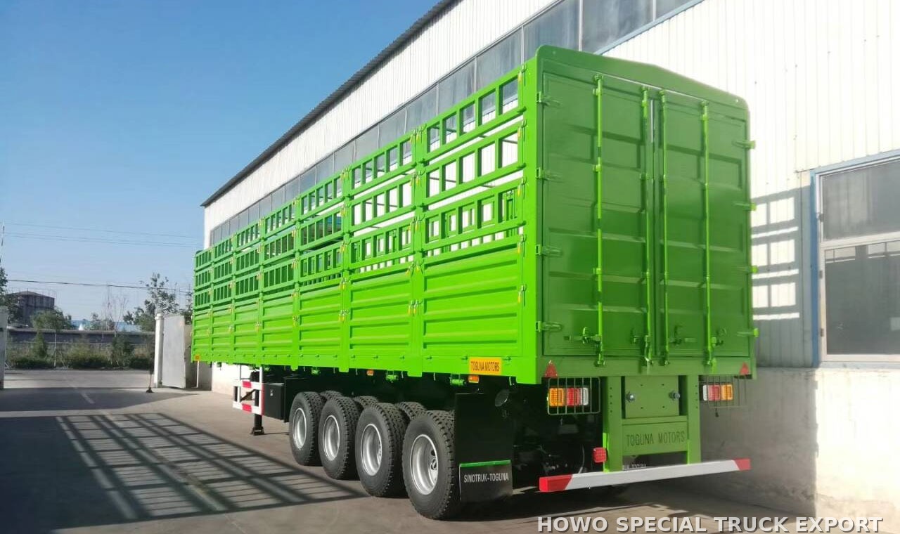 Semi-remorque à ridelles 4 essieux 80 tonnes 4 AXLE FENCE TRAILER 80TON — photo de détail 4 sur 4