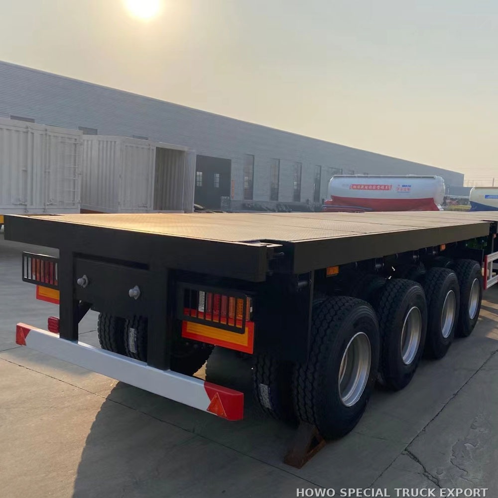 Semi-remorque plateau porte-conteneurs 4 essieux 4 AXLE FLATBED CONTAINER TRAILER — photo 2 sur 6