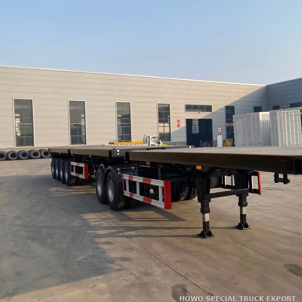 Semi-remorque plateau porte-conteneurs 4 essieux 4 AXLE FLATBED CONTAINER TRAILER — photo 3 sur 6