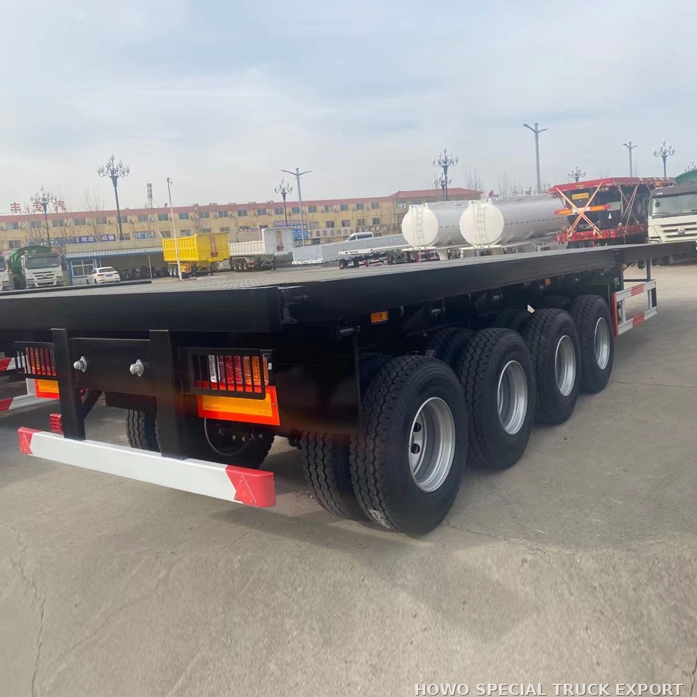 Semi-remorque plateau porte-conteneurs 4 essieux 4 AXLE FLATBED CONTAINER TRAILER — photo 4 sur 6