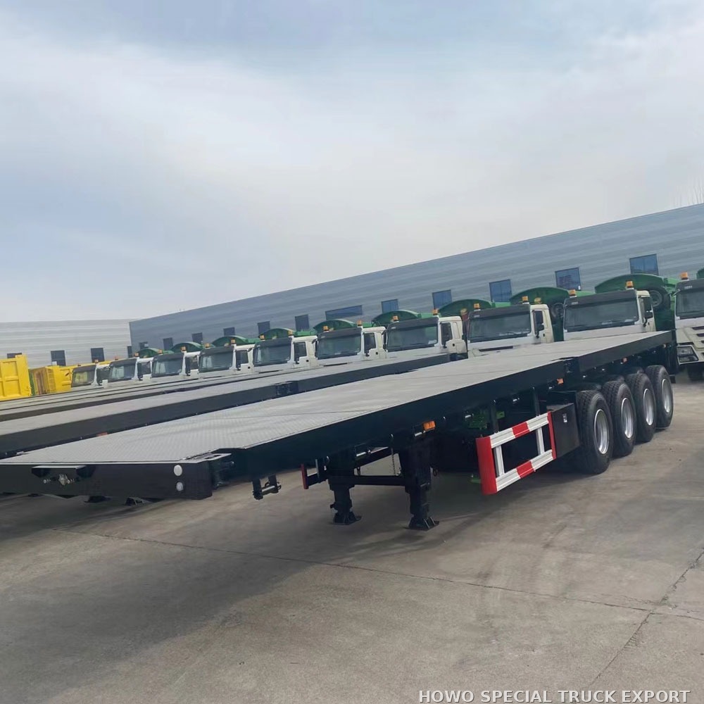 Semi-remorque plateau porte-conteneurs 4 essieux 4 AXLE FLATBED CONTAINER TRAILER — photo 5 sur 6