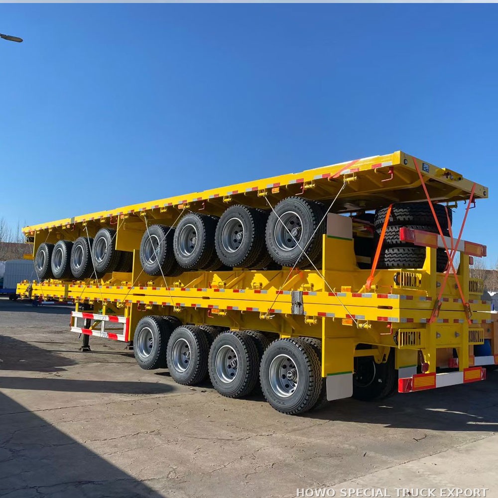 Semi-remorque plateau porte-conteneurs 4 essieux 4 AXLE FLATBED CONTAINER TRAILER — photo 6 sur 6