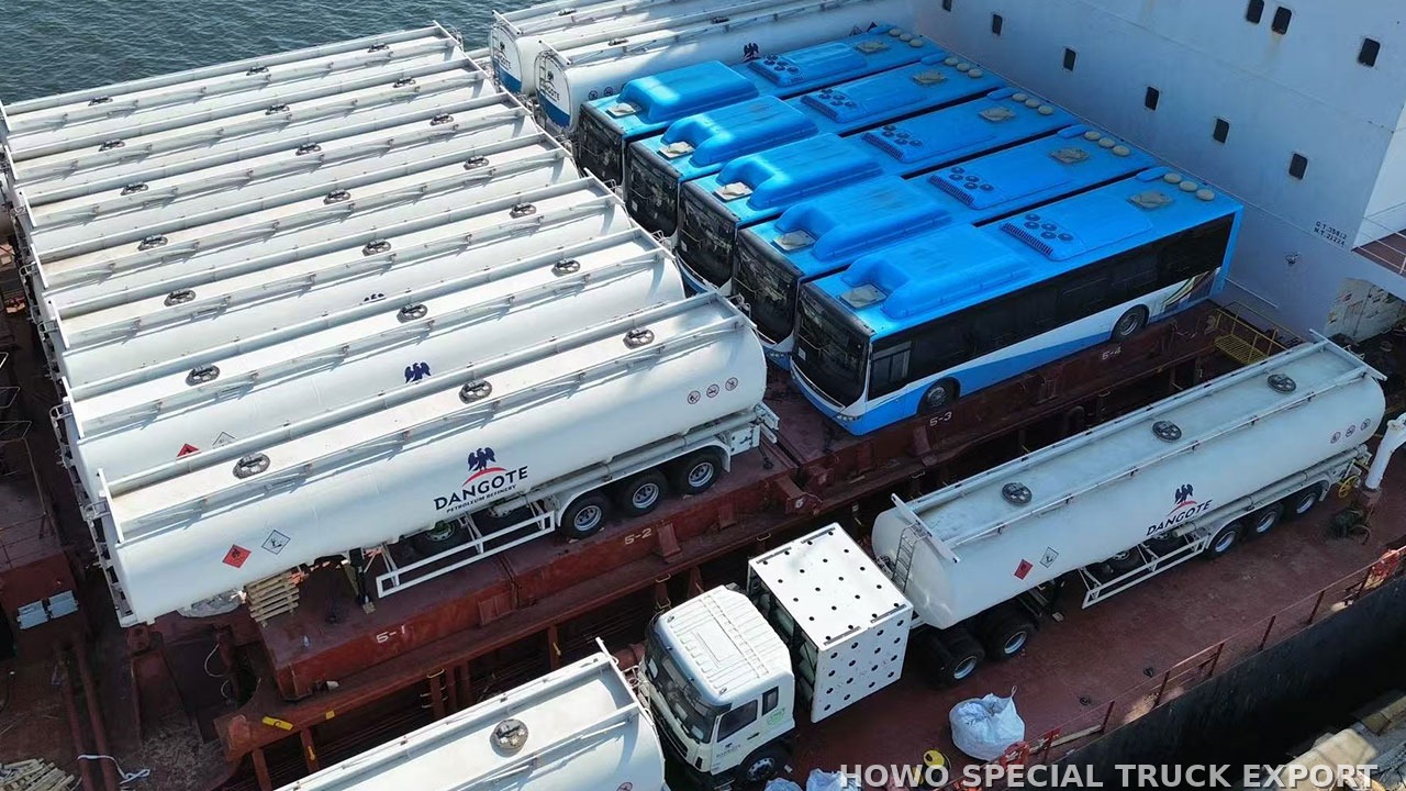 Tracteur routier HOWO NX 6x4 400 ch (10 roues) HOWO NX 6X4 10WHEELS 400HP TRUCK HEAD — traitement anticorrosion par cire et préparation pour l’expédition maritime en RORO