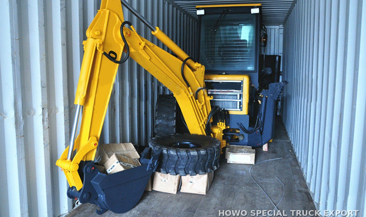 Pelle hydraulique XCMG XW215C XCMG XW215C EXCAVATOR — traitement anticorrosion par cire et préparation pour l’expédition maritime en RORO